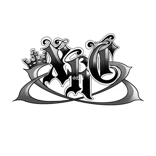 花体字哥特字体纹身设计