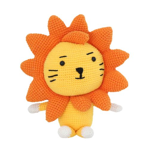 小狮子莱阳玩偶roy钩针diy编织材料包勾线手工diy编织材料包