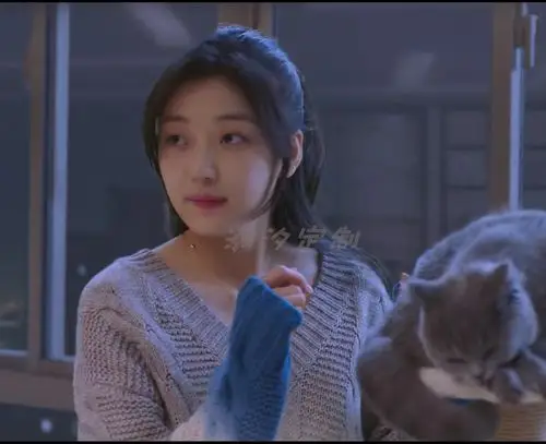 拾光里我们陆珈孙千同款套头宽松长袖渐变毛衣牛仔毛衣