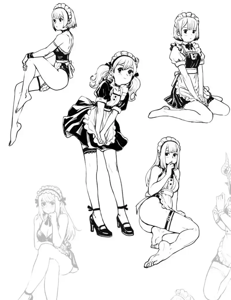 女仆今天也很忙 …030303.#绘画 #二次元 #人体结构 - 抖音