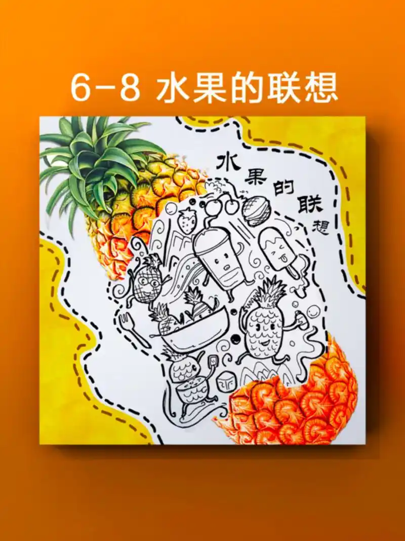 水果的联想美术课件 水果的联想创意绘画,水果创意美术,水果的想像