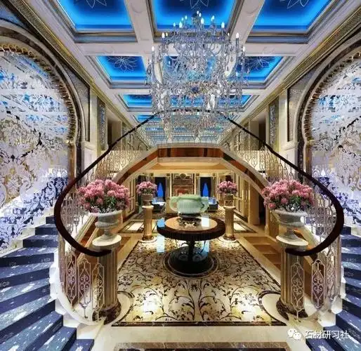 两栋豪华大理石别墅装饰效果图
