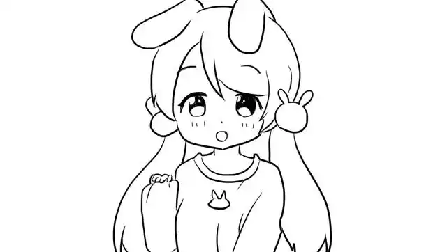 可爱的小女生儿童亲子简笔画 宝宝轻松学画画