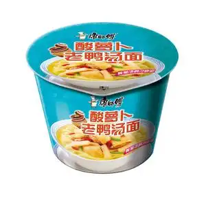 整箱12桶康师傅酸萝卜老鸭汤面120g*12桶泡面速食面方便面包邮