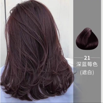 意大利sanotint圣丝婷天然无刺激孕妇可用遮白染发膏 21#深蓝莓色(盖