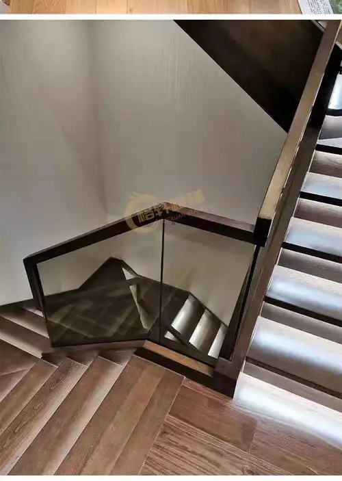 上海玻璃楼梯扶手复式阁楼室内别墅实木楼梯玻璃护栏简约扶手 标准