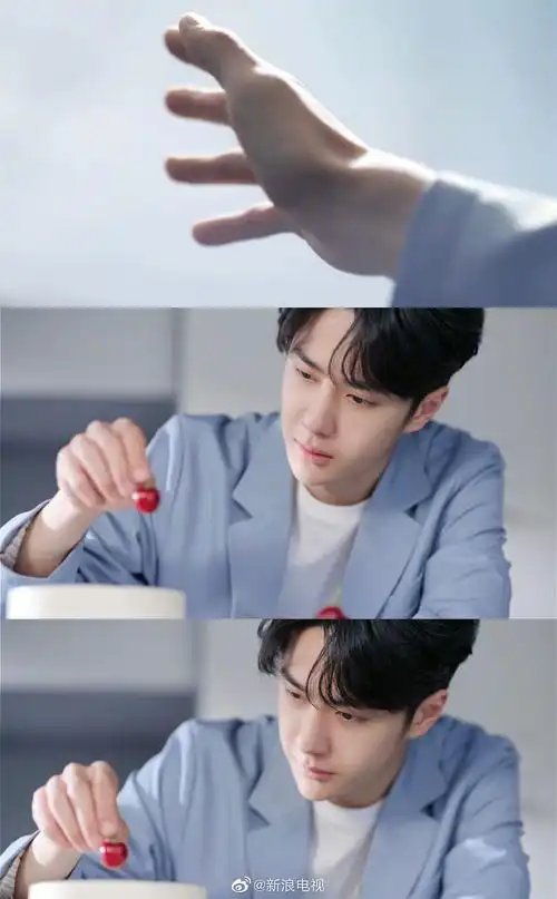 王一博新释出的视频中身穿蓝色休闲西装……__财经头条