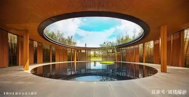 九阙府示圆形水景实景图