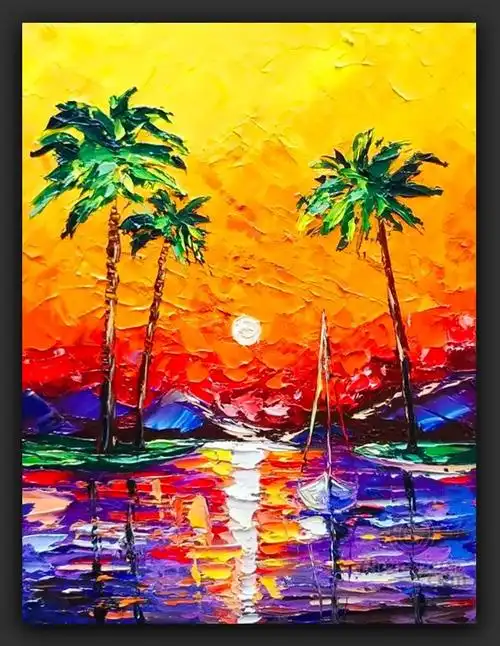 丙烯颜料风景绘画作品大全欣赏