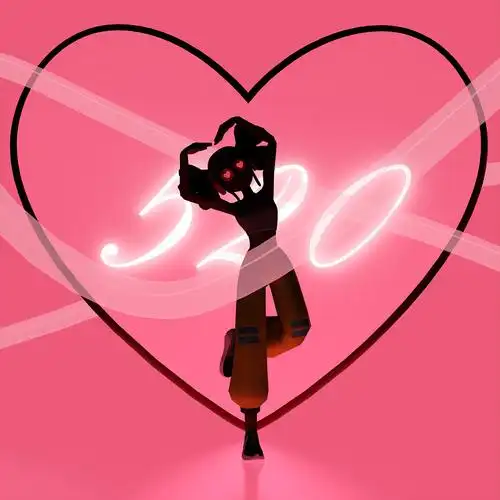 今个正好520,用mixamo里的小姐姐模型摆了个爱心pose玩