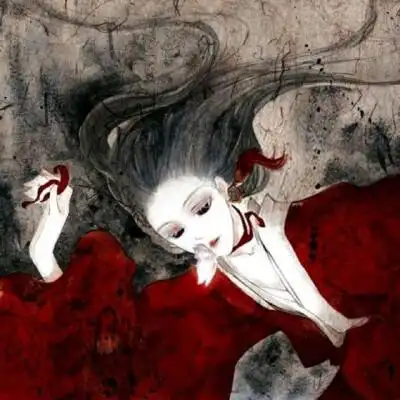 动漫☆二次元☆古风红衣女子——————动漫卡哇伊*