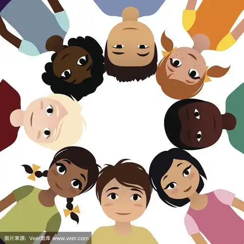 不同种族的儿童友谊