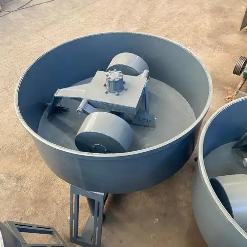 小型砂浆立式轮碾机 石英砂轮碾设备 启方混凝土圆盘平口搅拌机