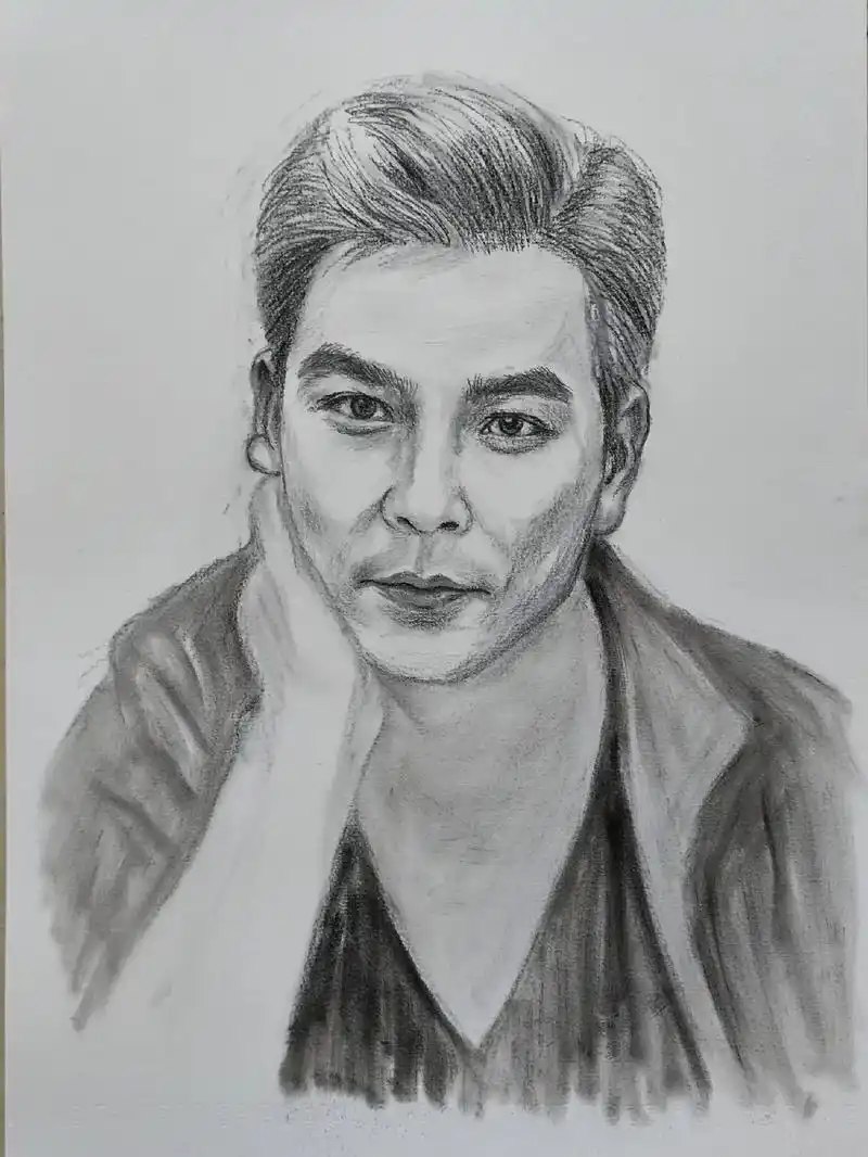 画了吴彦祖.#创作灵感 #素描 #人物肖像 #一起学画画 - 抖音