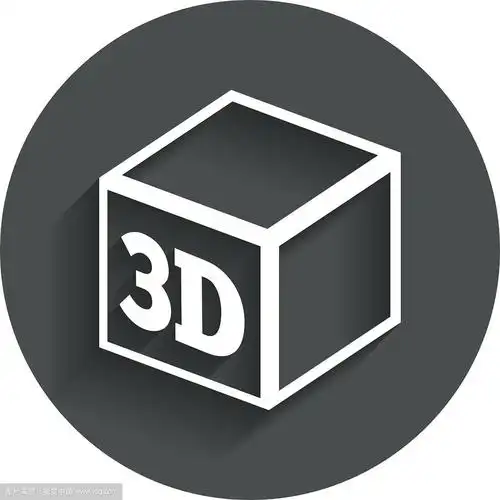3d打印标志图标3d立方体打印符号