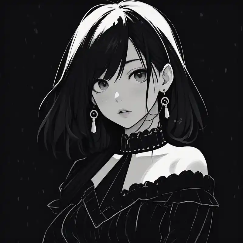 黑色系高冷女生头像,超a超飒99