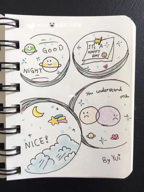 超简易手帐绘画恋爱日记彩铅60有步骤清新