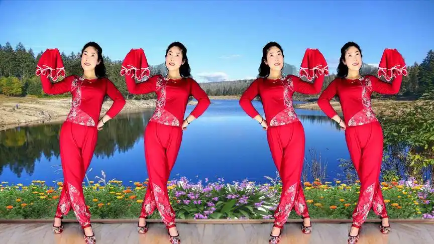 客厅广场舞《恋恋黄土地》宅在家的女生,一起来跳这支喜庆的舞吧