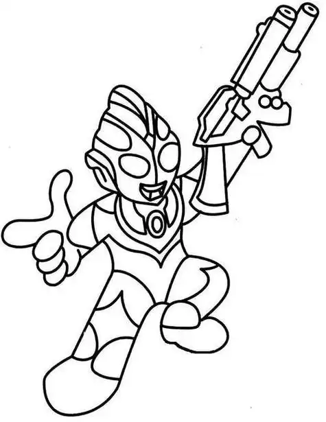 奥特曼和初代奥特曼简笔画