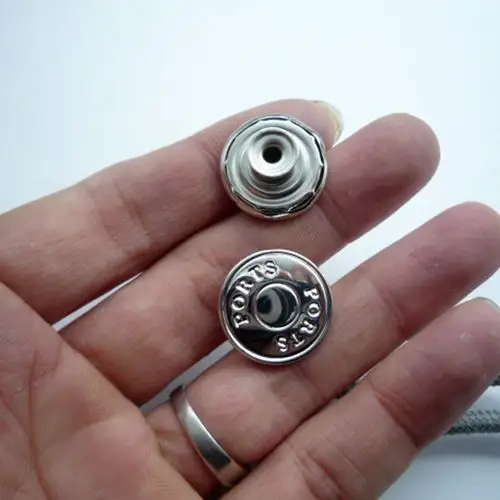 牛仔衣服外套裤扣子高档金属挂镀亮银色摇头工字扣钉扣背带裤钮扣