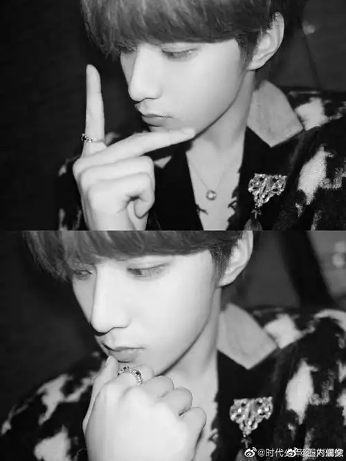 刘耀文黑白侧颜随拍##刘耀文苗银项链