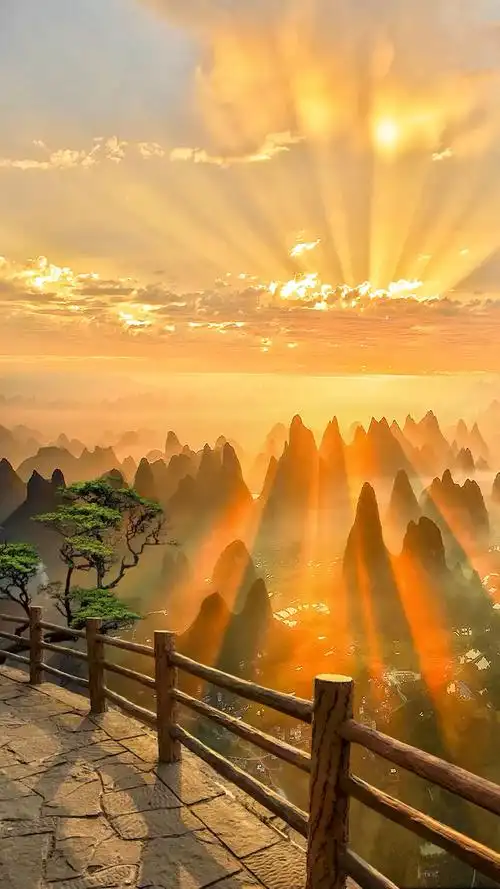 漓江最美的云海日出,为了拍出最好的效果,驱车1500公里在漓江