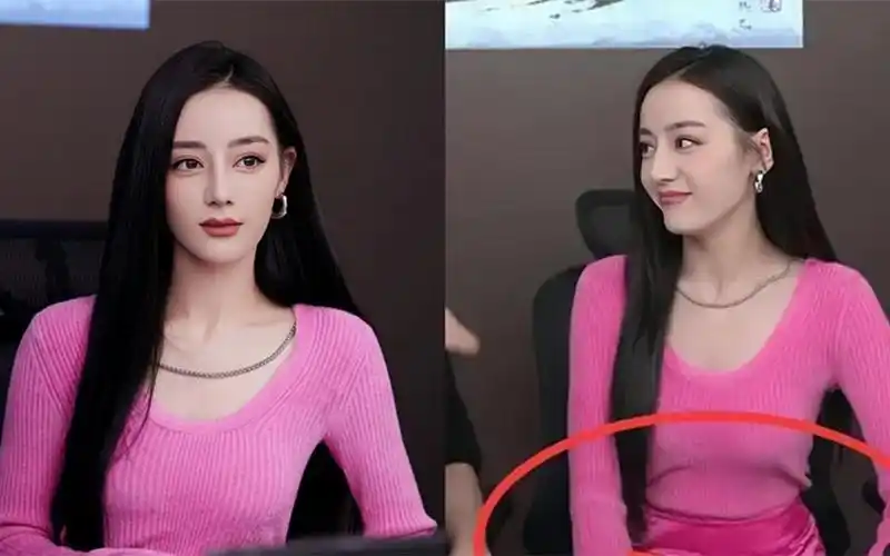 迪丽热巴直播过程总捂着肚子,当她把手拿开后,网友瞬间懵了