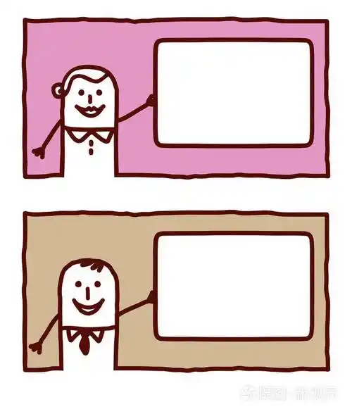 矢量手绘卡通人物名片