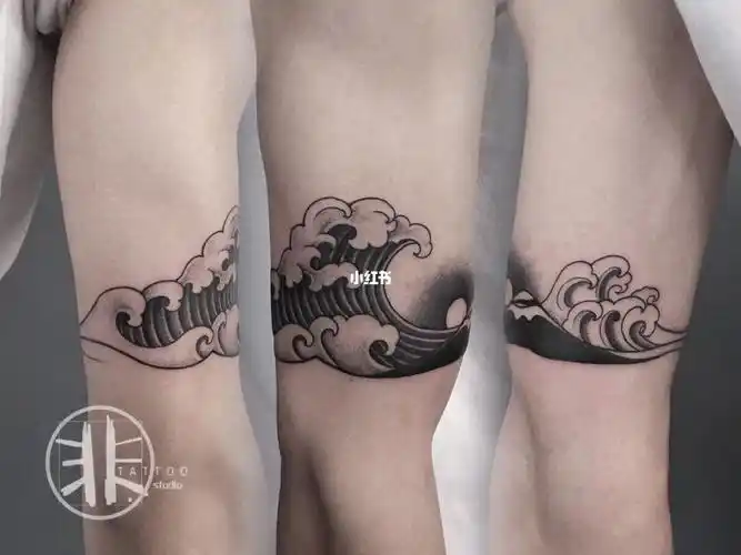 海浪纹身手环