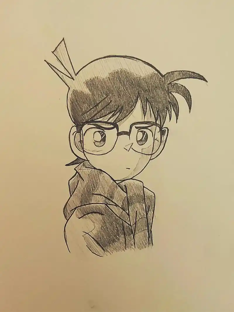 柯南 #过程图 #柯南 #铅笔画 #漫画 #手绘  - 抖音