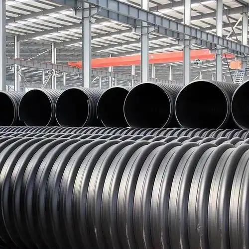 pe克拉管波纹管排污排水管增强钢带大口径钢带螺旋复合波纹管现货