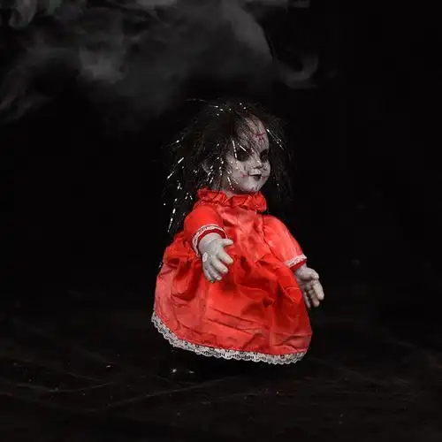 万圣节装饰摆件恐怖电动走路鬼娃鬼屋酒吧整蛊搞笑道具鬼娃娃玩具