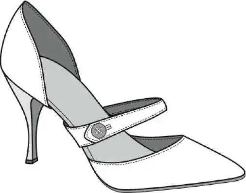 鞋子设计线稿 鞋子设计手绘图 鞋子设计效果图 黑白线稿