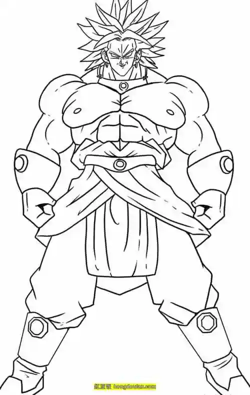 七龙珠孙悟饭卡通涂色图片-红豆饭小学生简笔画大全