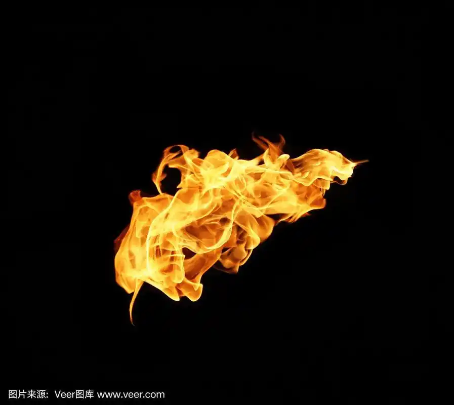 火焰,黑色背景,火,分离着色,暗色