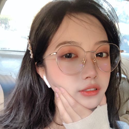 金丝眼镜女近视有度数平光眼镜网红护眼防蓝光防辐射眼镜女显脸小