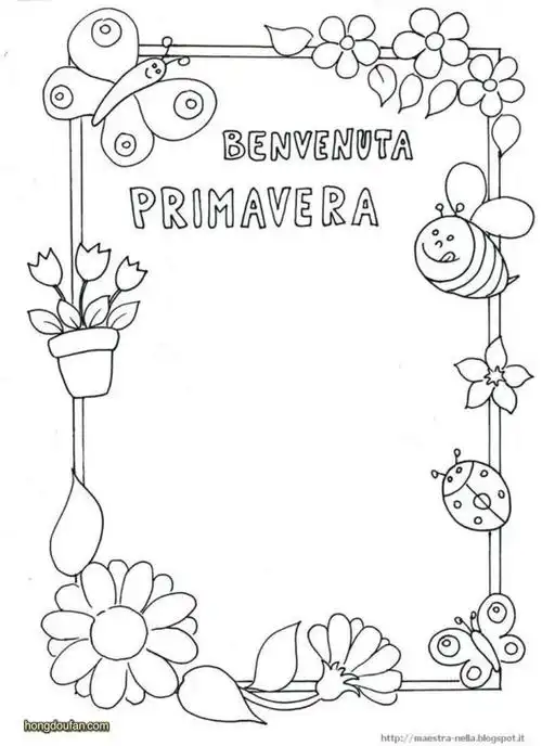 简约叶子环绕的边框空白纸张图片背景下载-红豆饭小学生简笔画大全