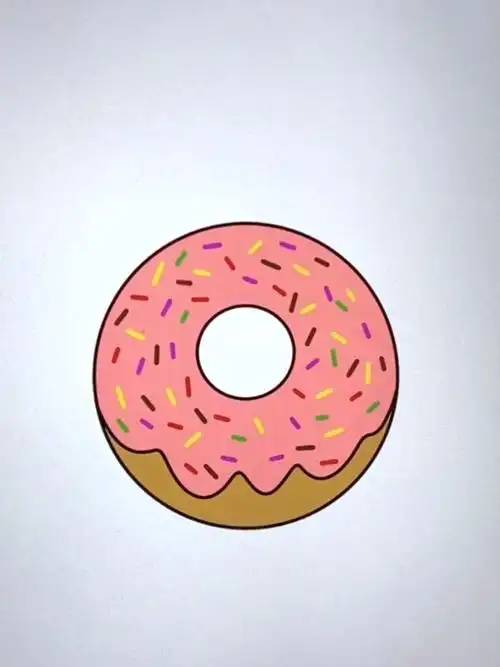 甜甜圈简笔画