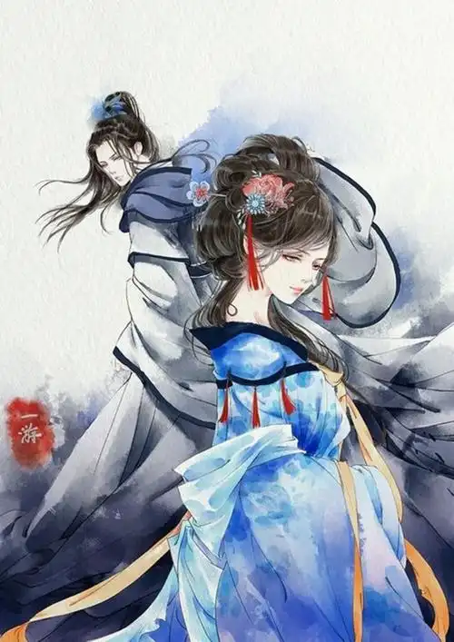 古风~中国风~插画~手绘~美男~妖孽~美女~古风场景~古风成双成对~q版