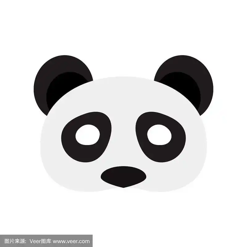 熊猫面具.幼稚的化妆舞会面具.