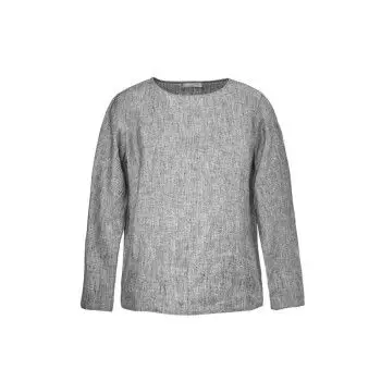 夜家居2017款新款男装灰色亚麻一字领休闲上衣棉麻宽松长袖上衣 灰色