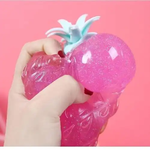 发泄球水晶菠萝捏捏乐透明解压神器减压玩具创意儿童可爱成人礼物水晶