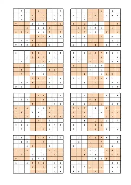 九宫格数独表1_第1页