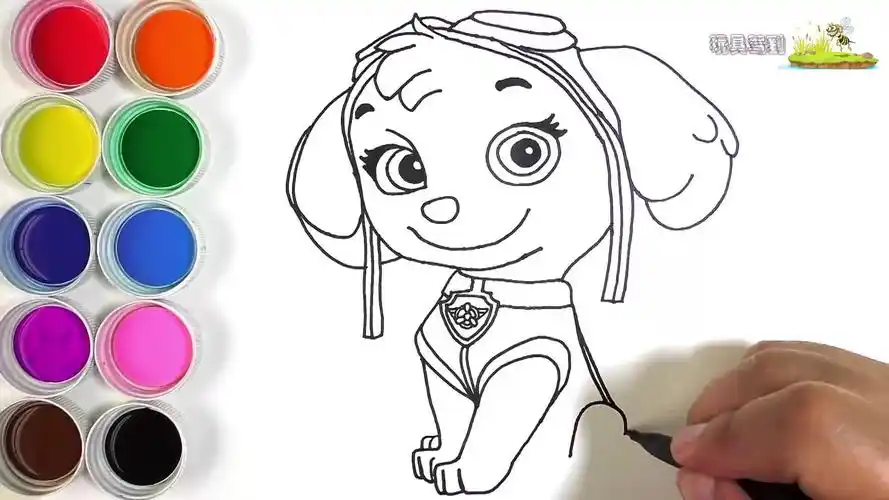 汪汪队立大功趣味动画 天天的简笔画