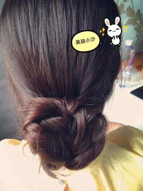 很简单的盘发,自己随意盘的