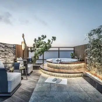 新中式阳台泡池