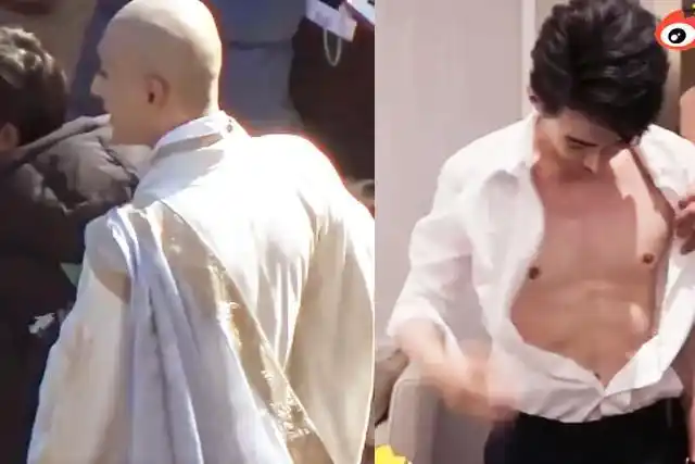 不管是穿不穿古装,刘学义都能烘托出自己卓越的肌肉线条,即使是层层叠