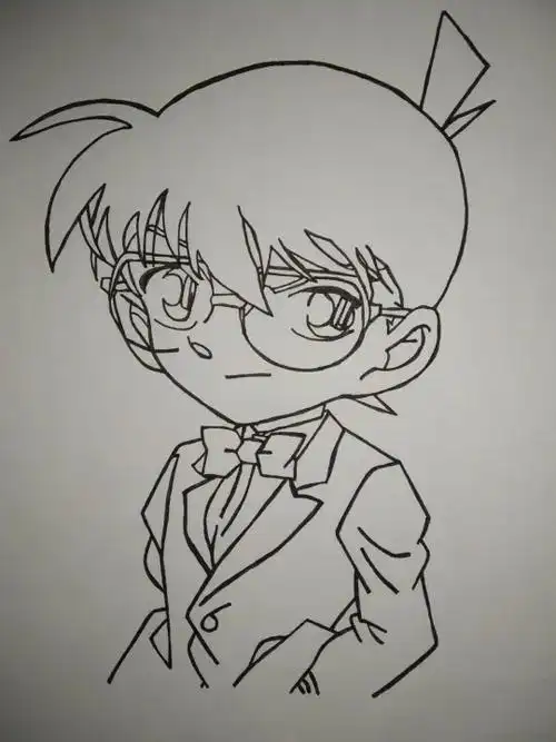 柯南
 #手绘 #柯南的简笔画