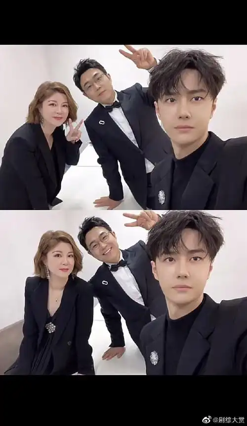 王一博大鹏杜华合照##王一博大鹏杜华合影