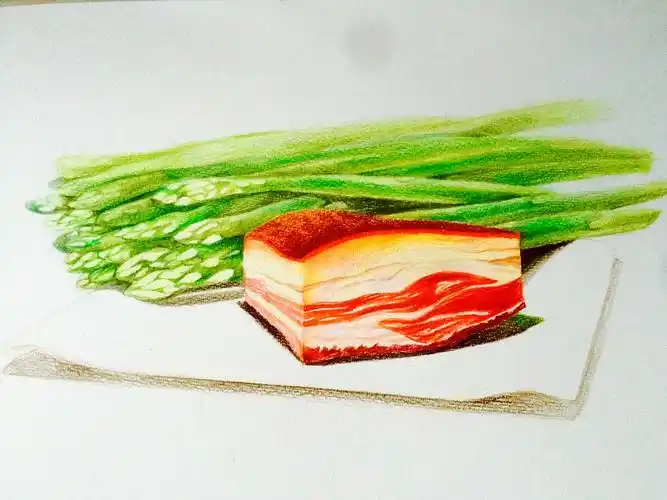 最近的彩铅手绘美食定期更新哦